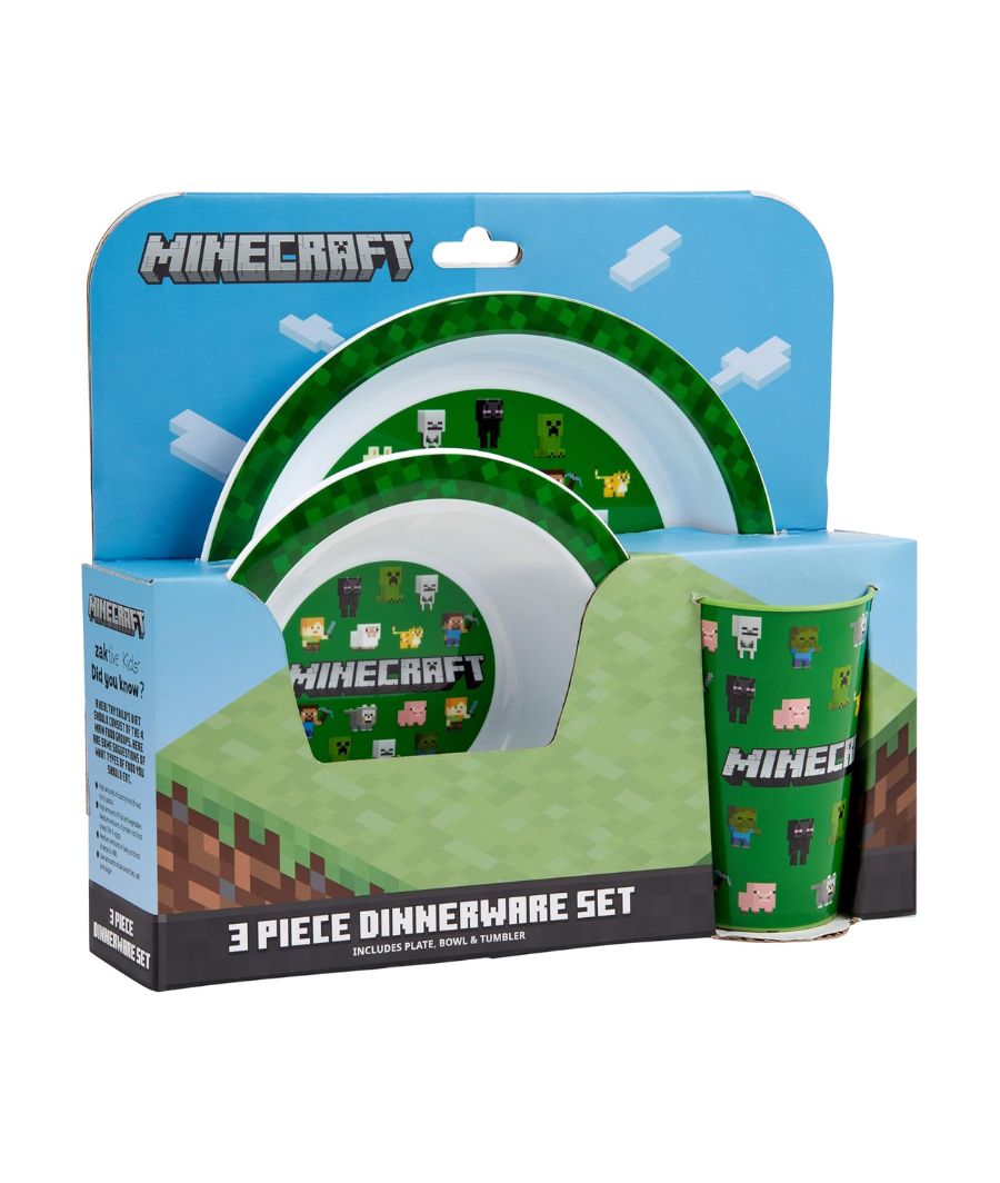 Minecraft 3 Piece Dinner Set