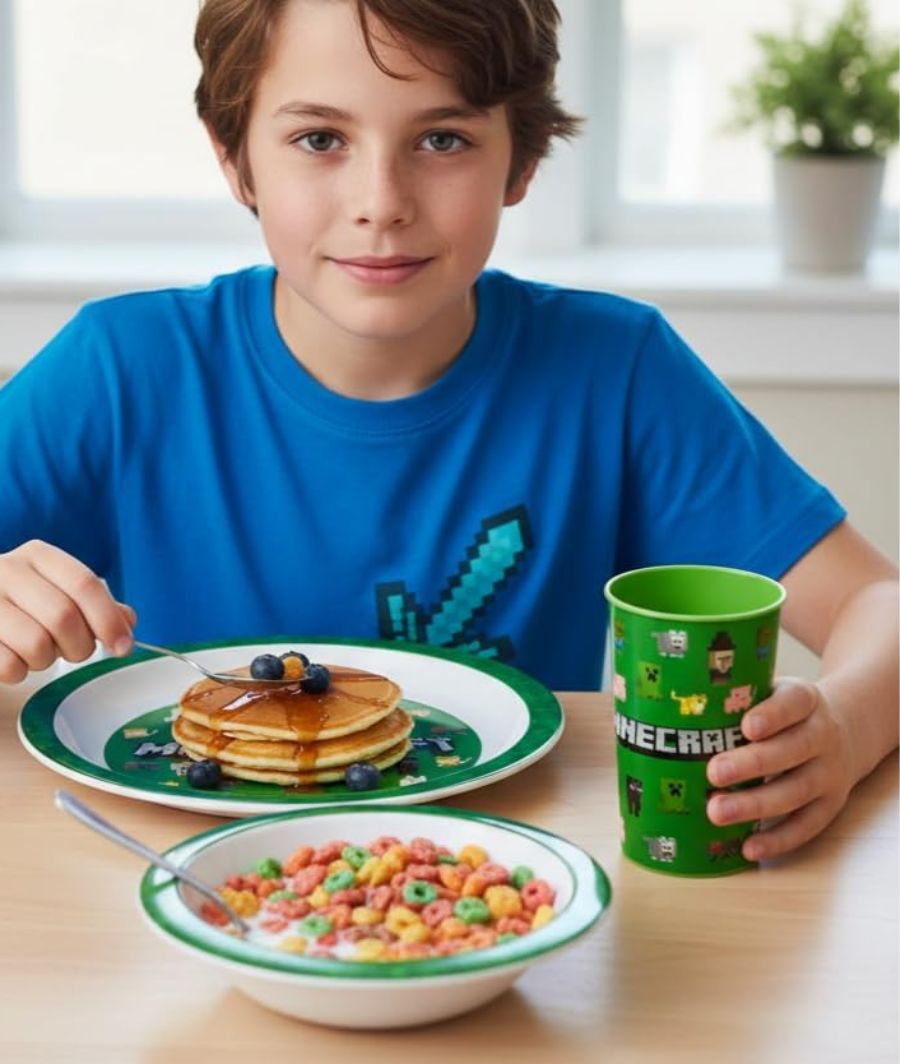 Minecraft 3 Piece Dinner Set – Image 2