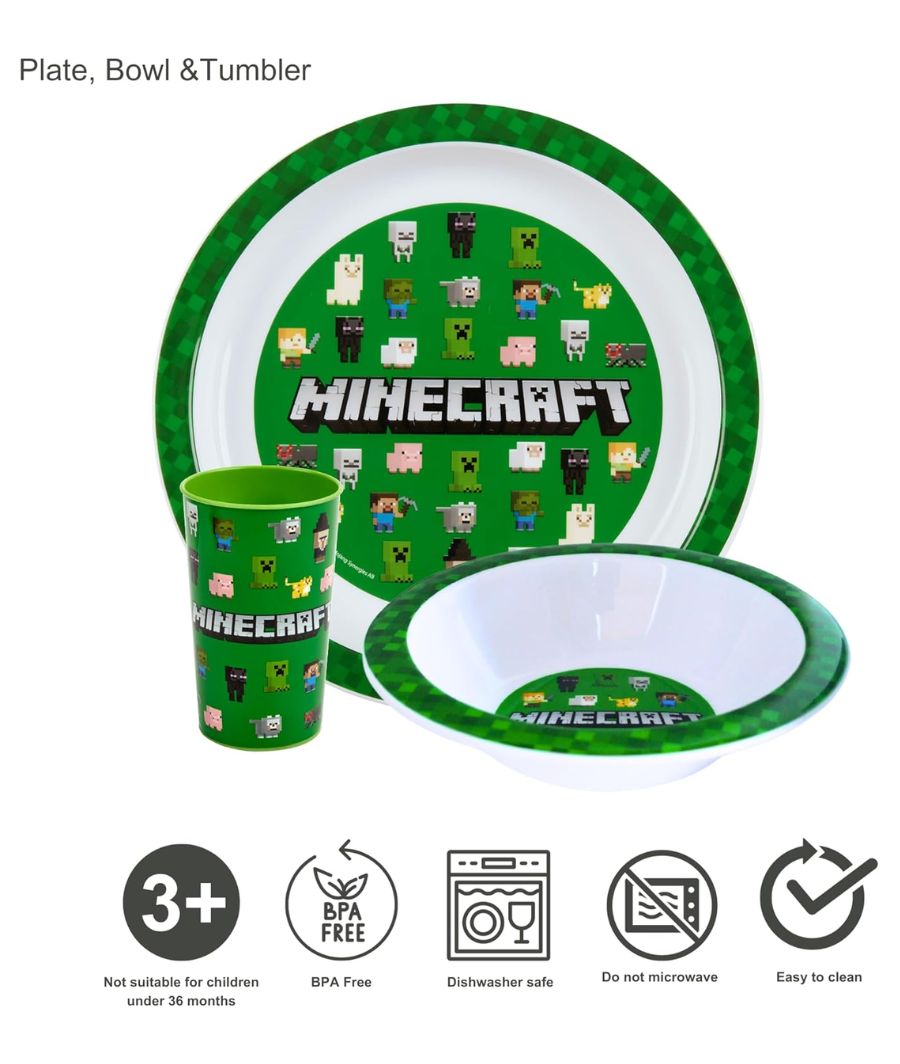 Minecraft 3 Piece Dinner Set – Image 4