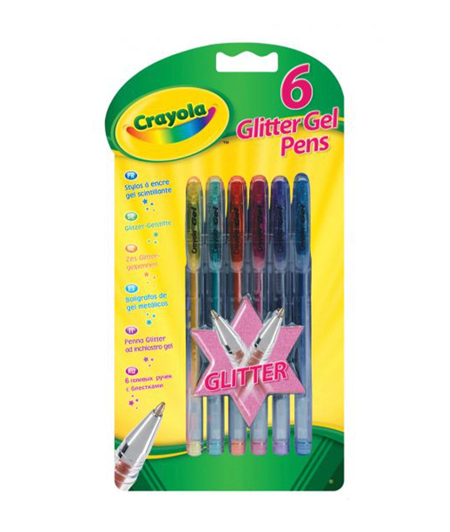 Crayola 6 Glitter Gel Pens Hang Pack
