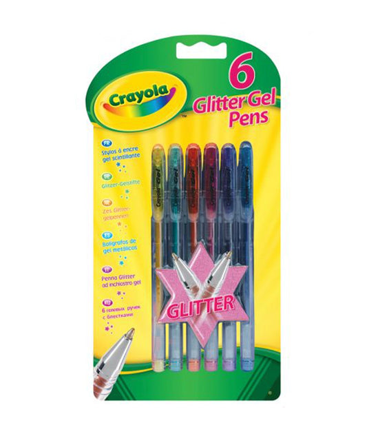 Crayola 6 Glitter Gel Pens Hang Pack