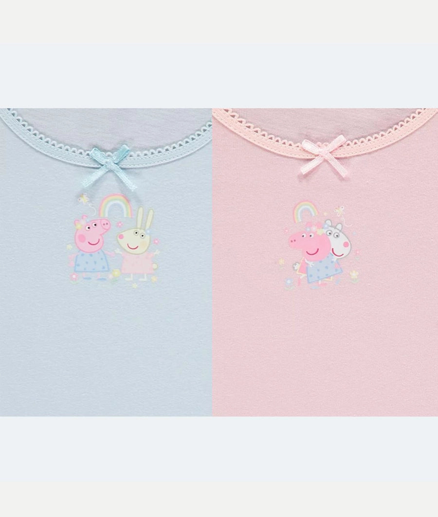 Peppa Pig Character Print Pastel Vests 3 Pack – Image 2