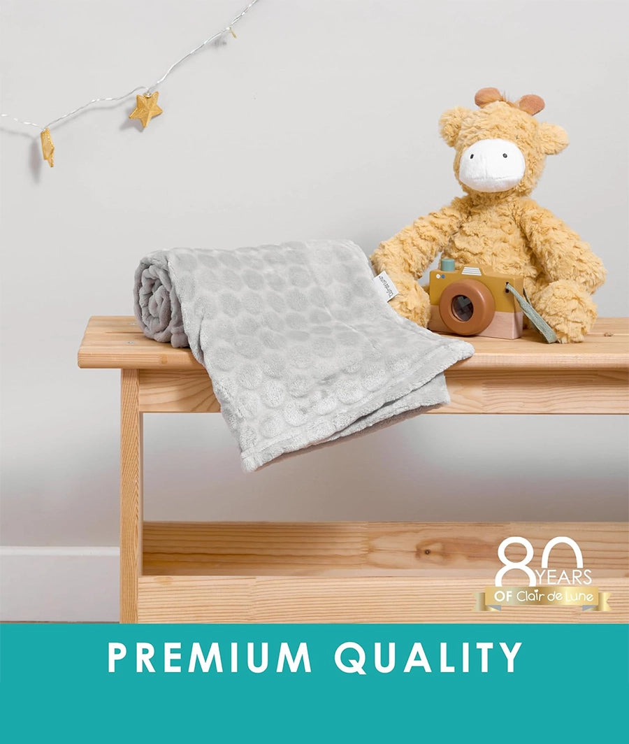 Marshmallow Soft Baby Pram Blanket 90 x 70 cm (Grey) – Image 3