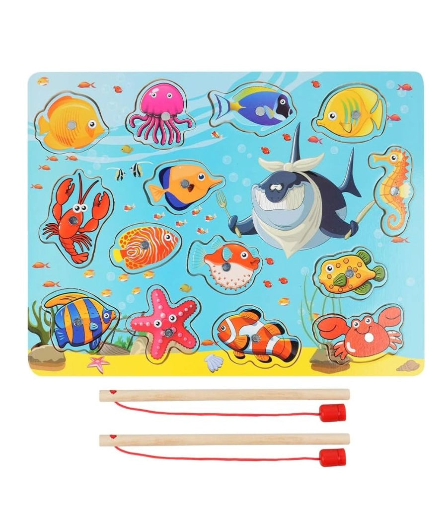 Vicloon Wooden Fish Game, 14pcs