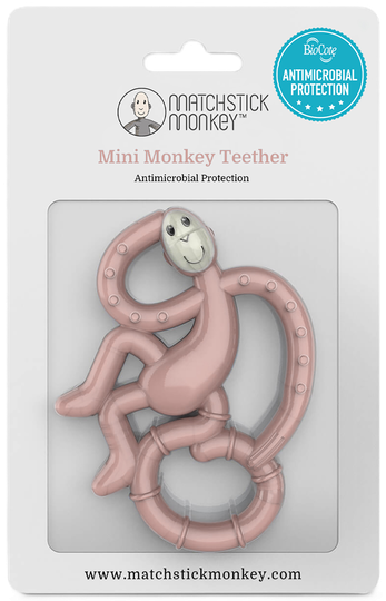 Matchstick Monkey Mini Monkey Teether pink