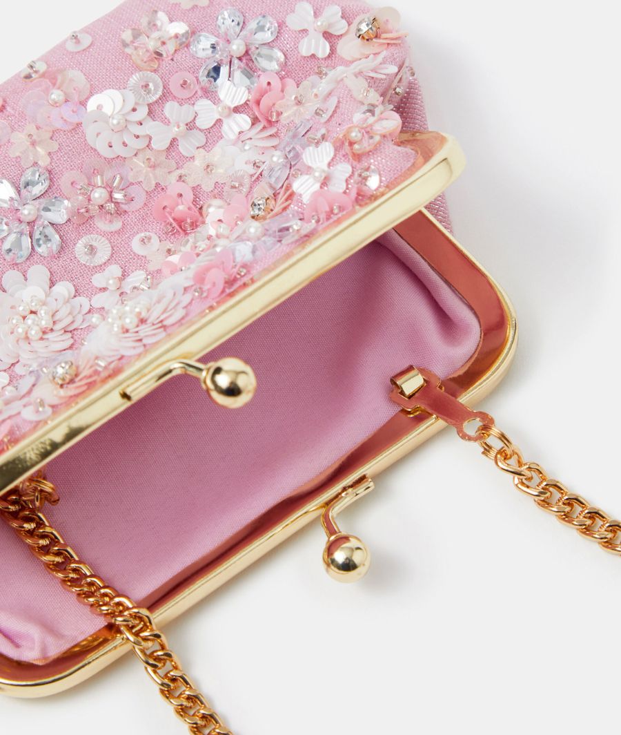 Girls Sequin Flower Clip Frame Bag – Image 4