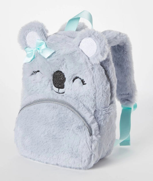 Claire's Club Furry Koala Bear Small Backpack