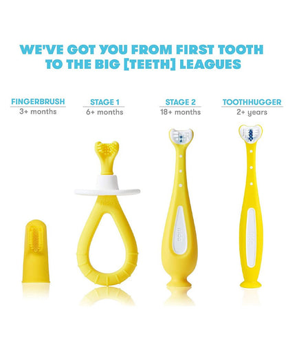 Grow-with-Me Training Toothbrush Set | Infant to Toddler Toothbrush Oral Care for Sensitive Gums by Frida Baby – Image 3