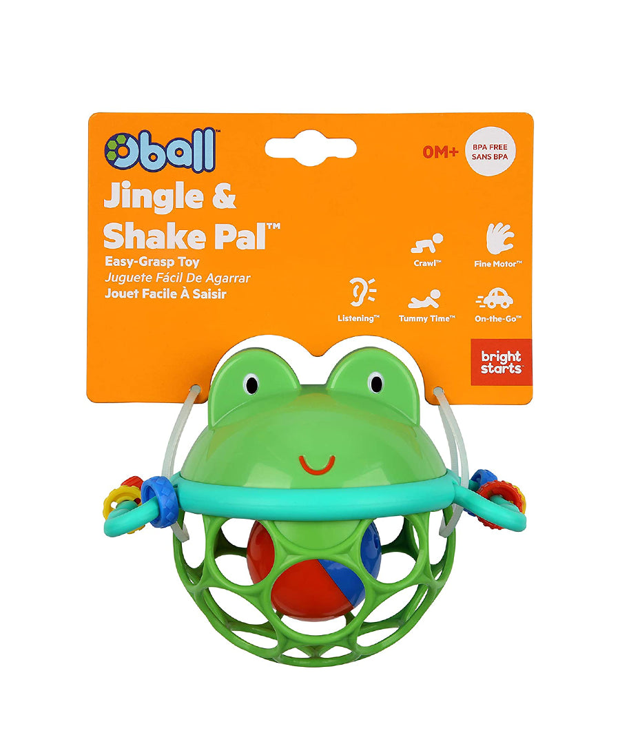 Oball Musical Toy, Jingle &amp; Shake Pal, Easy-Grasp Rattle Toy, Ages Newborn + – Image 3