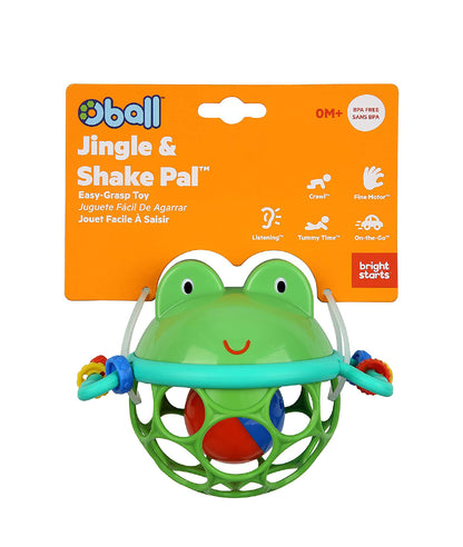 Oball Musical Toy, Jingle &amp; Shake Pal, Easy-Grasp Rattle Toy, Ages Newborn + – Image 3