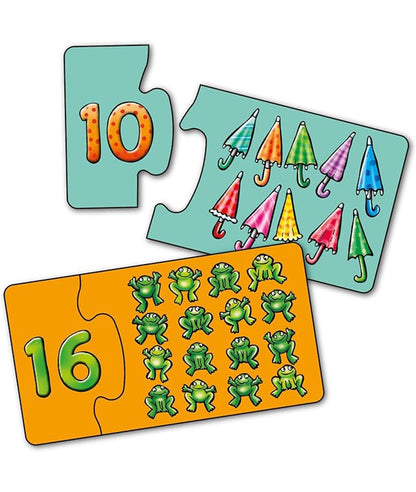 Orchard Toys Match and Count Jigsaws, Learn to Count from 1-20, Match Number and Picture, 20 in a Box, Educational, Number Skills for Kids Age 3+ – Image 4