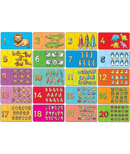 Orchard Toys Match and Count Jigsaws, Learn to Count from 1-20, Match Number and Picture, 20 in a Box, Educational, Number Skills for Kids Age 3+ – Image 5