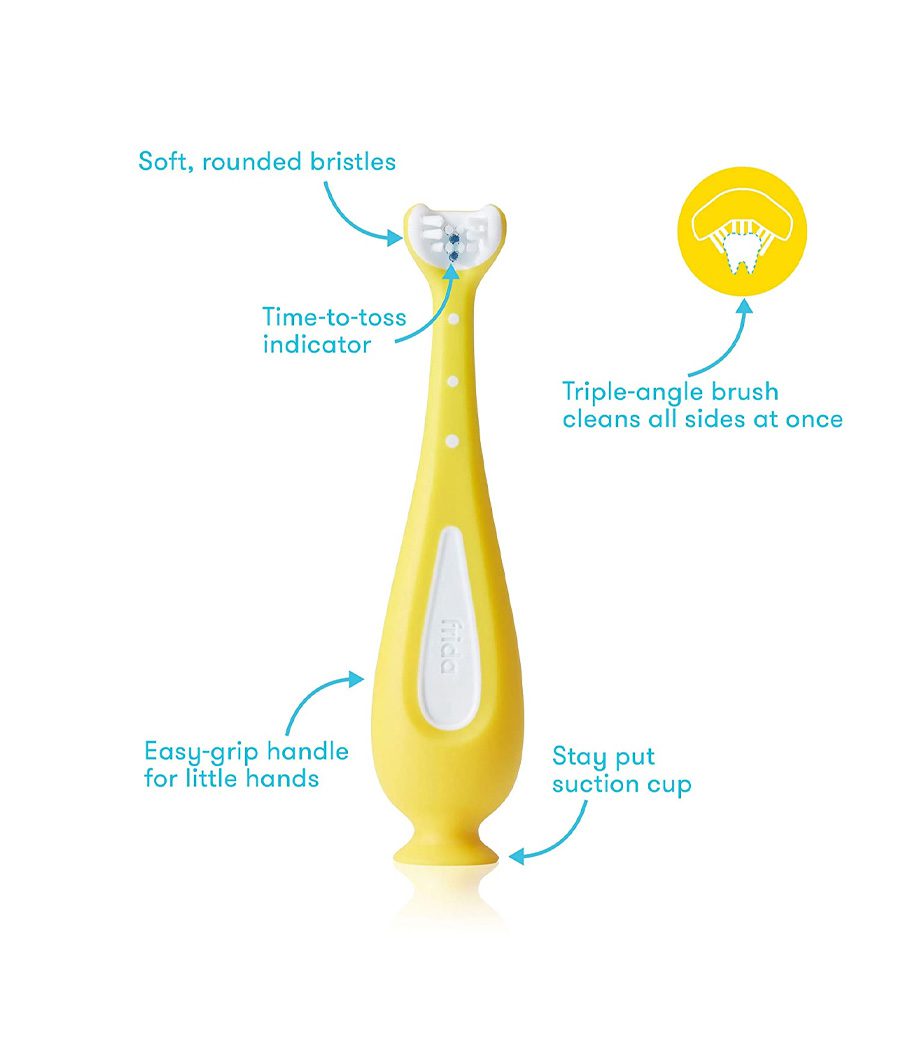 Grow-with-Me Training Toothbrush Set | Infant to Toddler Toothbrush Oral Care for Sensitive Gums by Frida Baby – Image 5
