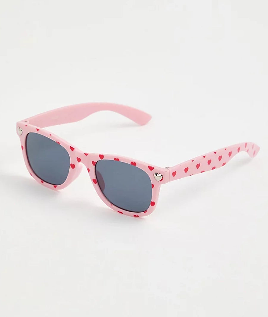 Pink Heart Square Sunglasses