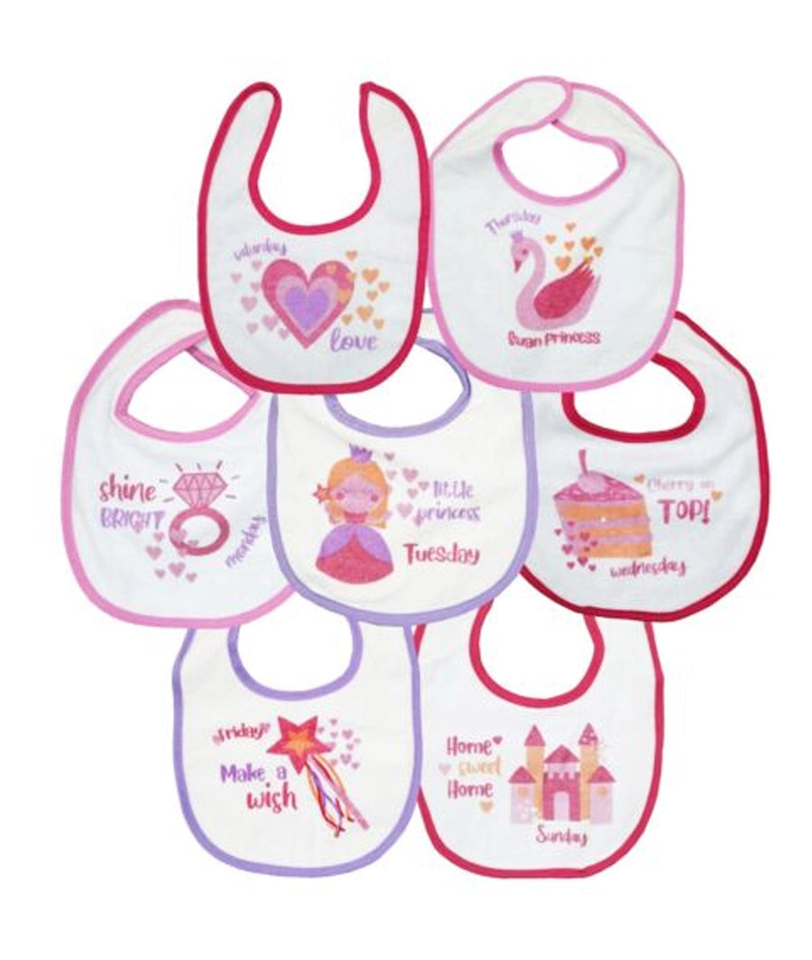 Baby Girl Bibs 7 pack