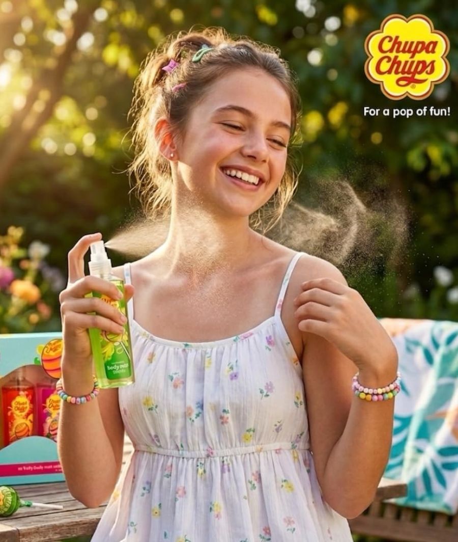 Chupa Chups Body Mist Gift Set – 4 Fragrances (Strawberry Swirl, Melon Mix, Tutti Frutti & Cheeky Cherry) – Image 2