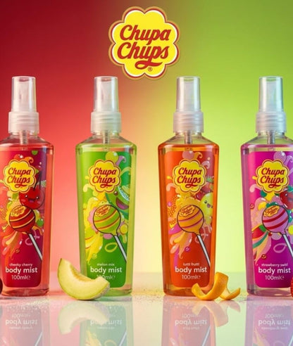 Chupa Chups Body Mist Gift Set – 4 Fragrances (Strawberry Swirl, Melon Mix, Tutti Frutti & Cheeky Cherry) – Image 3