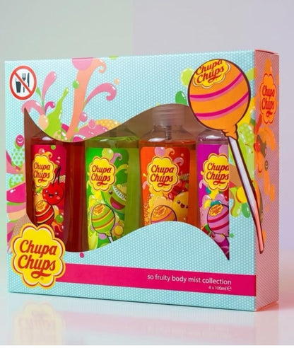 Chupa Chups Body Mist Gift Set – 4 Fragrances (Strawberry Swirl, Melon Mix, Tutti Frutti & Cheeky Cherry) – Image 4