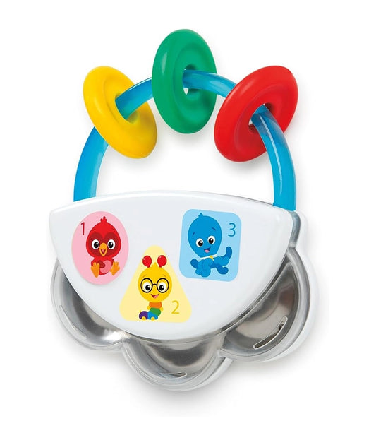 Baby Einstein, Tiny Tambourine Musical Toy &amp; Rattle, Multicolored
