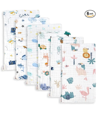 Muslin Burp Cloths for Baby 6 pack