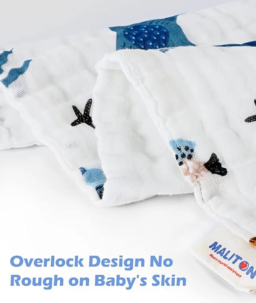 Muslin Burp Cloths for Baby 6 pack – Image 4