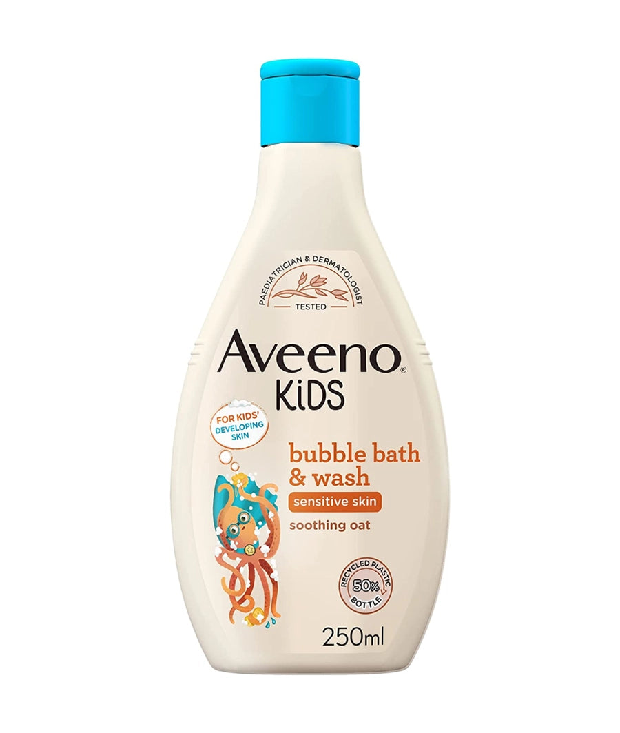 Aveeno Baby KIDS Bubble Bath &amp; Wash 250ml | Enriched with Soothing Oat Extract