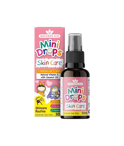 Natures Aid Mini Drops Vitamin E Skin Care - 30ml