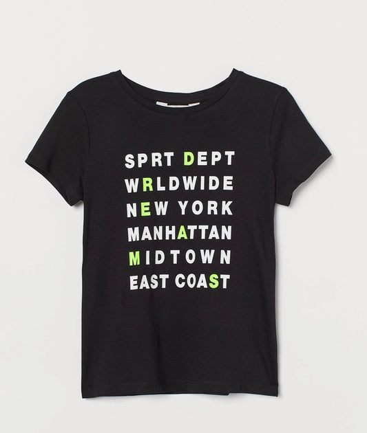 Printed Jersey Top 10-12 Y