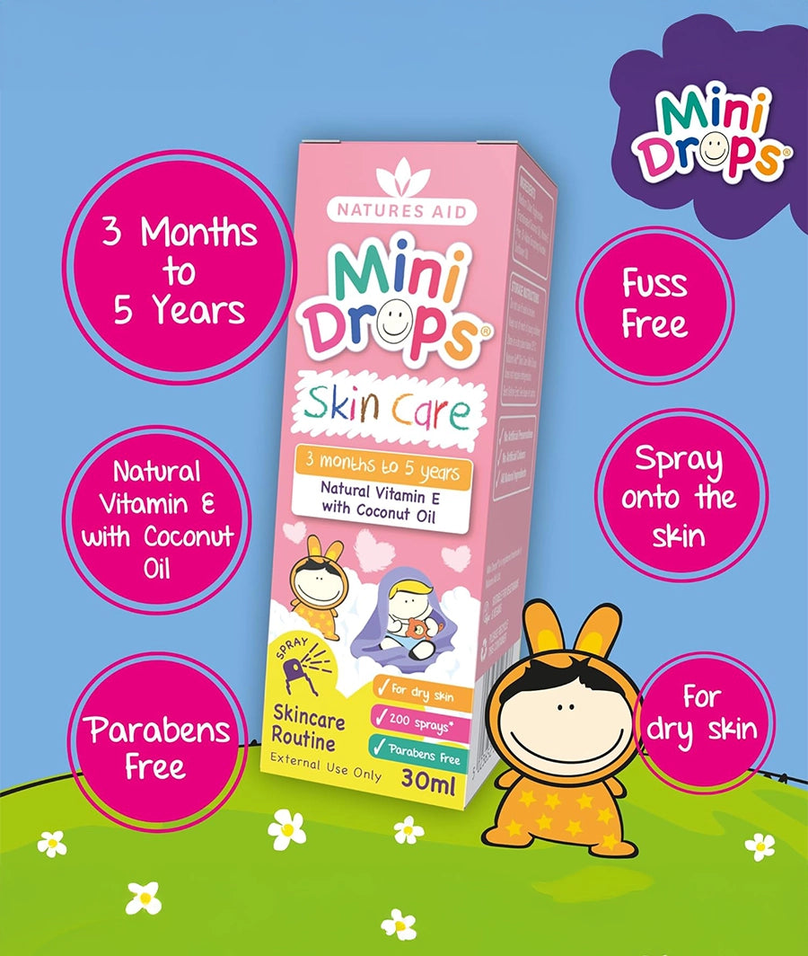 Natures Aid Mini Drops Vitamin E Skin Care - 30ml – Image 2