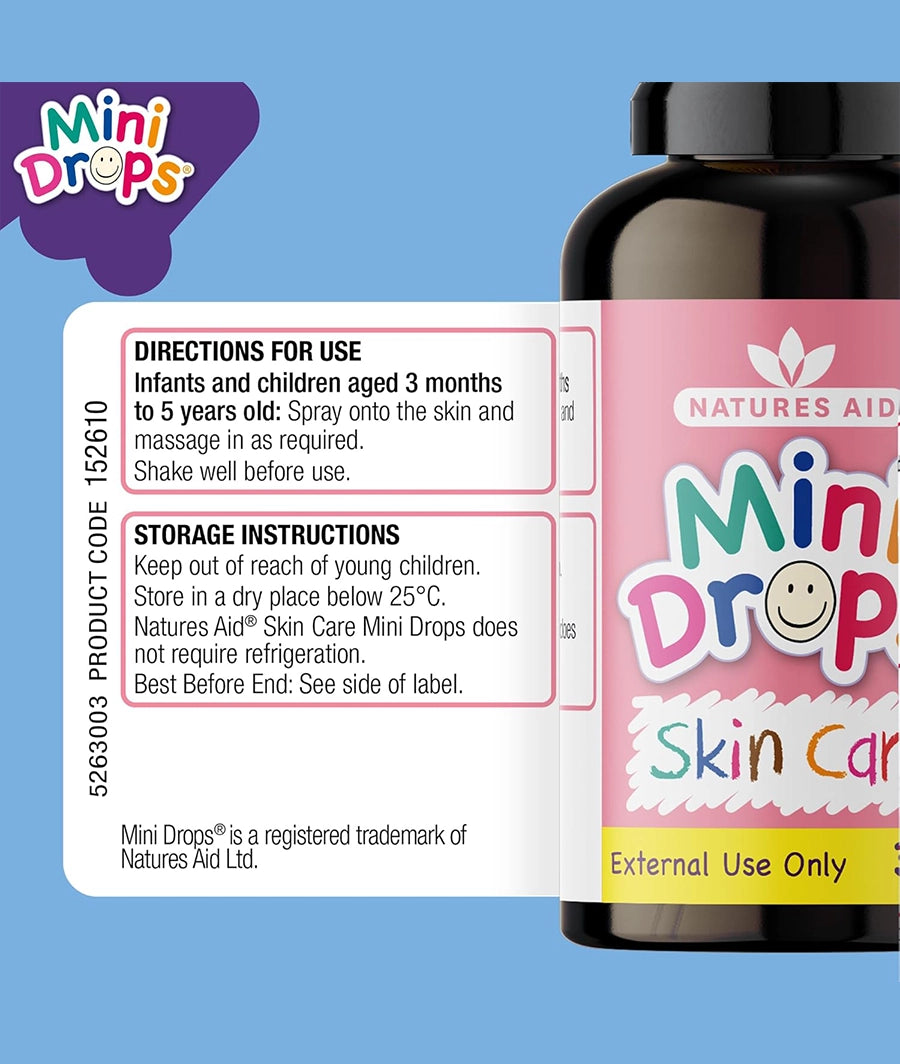 Natures Aid Mini Drops Vitamin E Skin Care - 30ml – Image 3