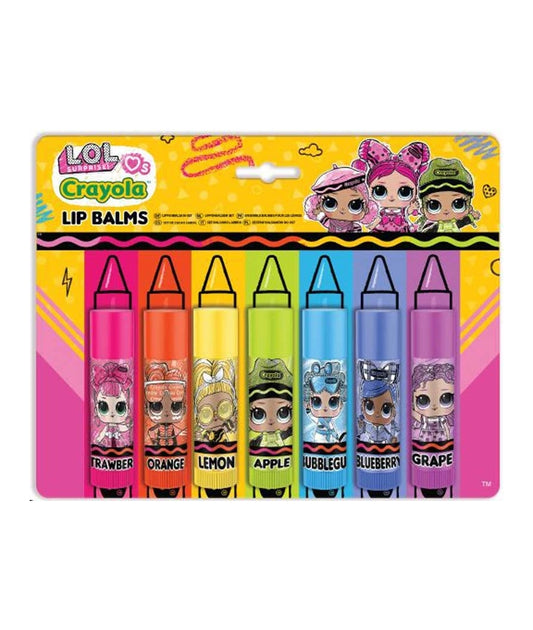 LOL CRAYOLA LIP BALM SET 6Yrs+