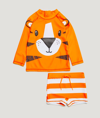 Boys Orange Tiger Swim Set