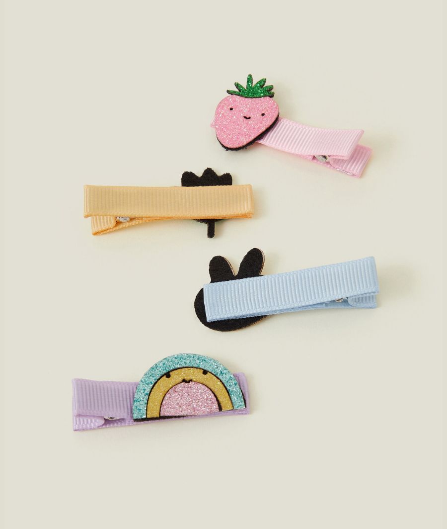 4-Pack Girls Spring Garden Salon Hair Clips – Image 2