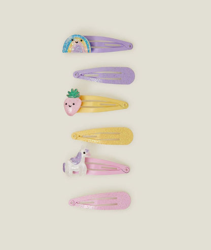6-Pack Girls Spring Garden Hair Clips
