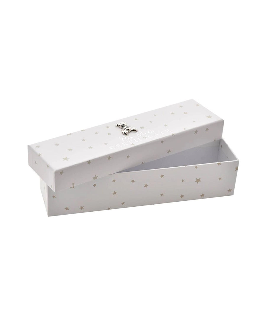 Bambino White Paperwrap Birth Certificate Holder Teddy Icon – Image 2