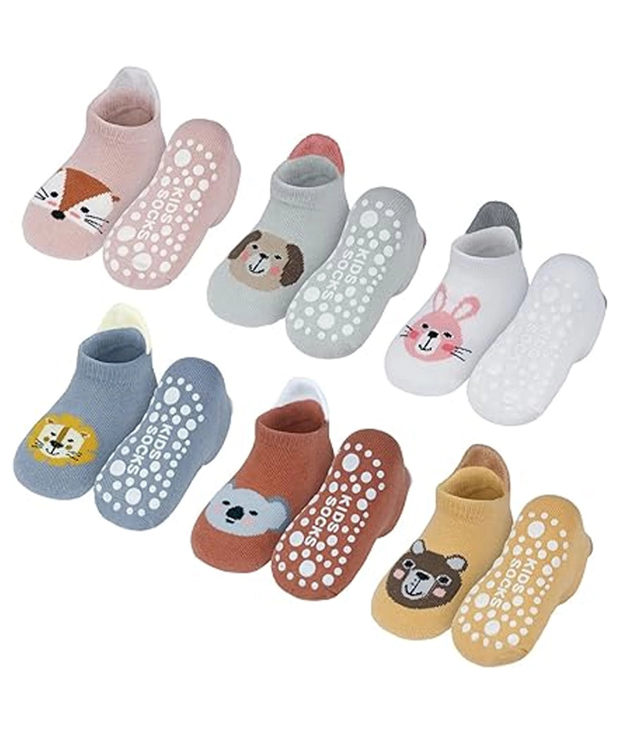 Baby Socks for Boys Girls, 6 Pairs -M size (0-6 M)