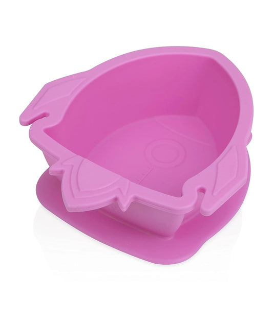 Nuby Sure Grip Silicone Rocket Bowl 6m+, Pink