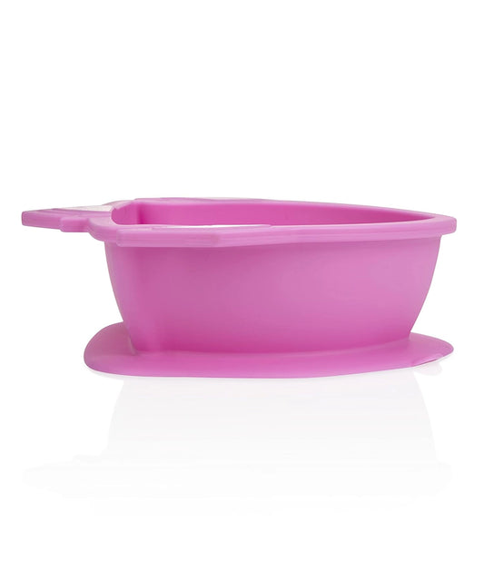Nuby Sure Grip Silicone Rocket Bowl 6m+, Pink – Image 2