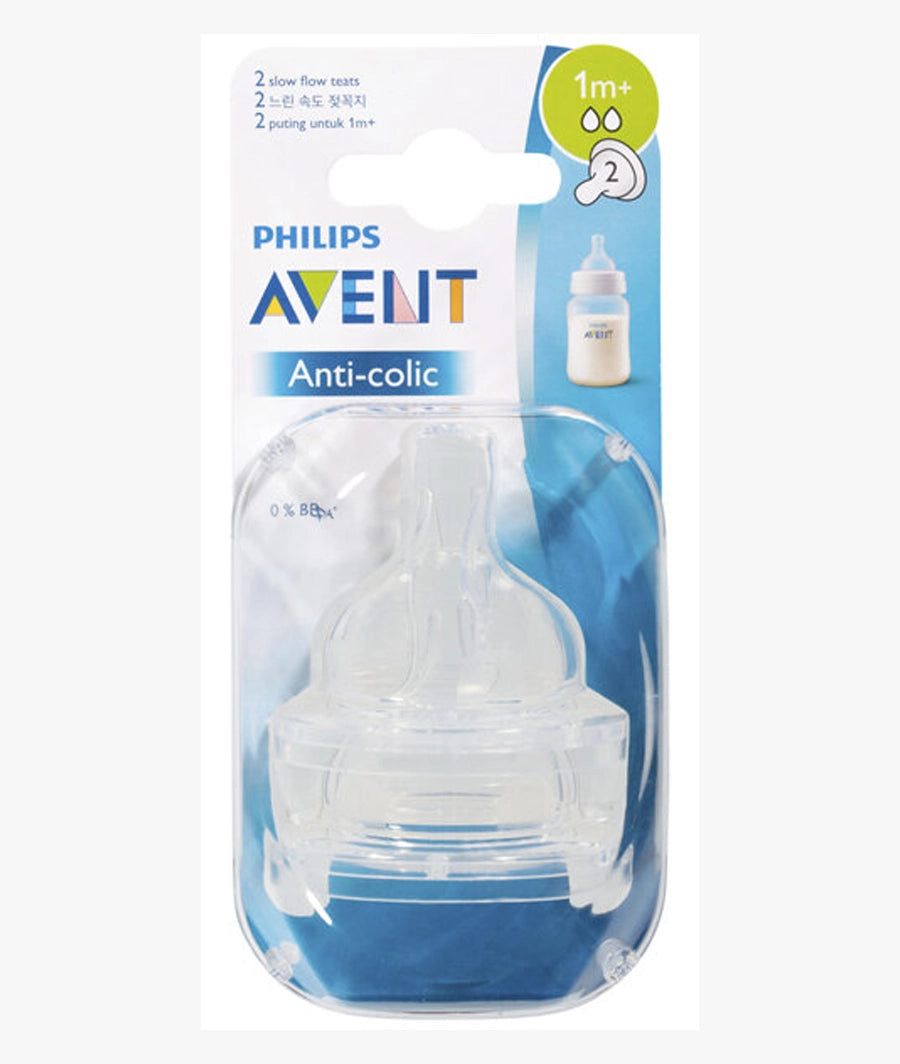 Avent Anti-colic Slow Flow Teats 2 Pack