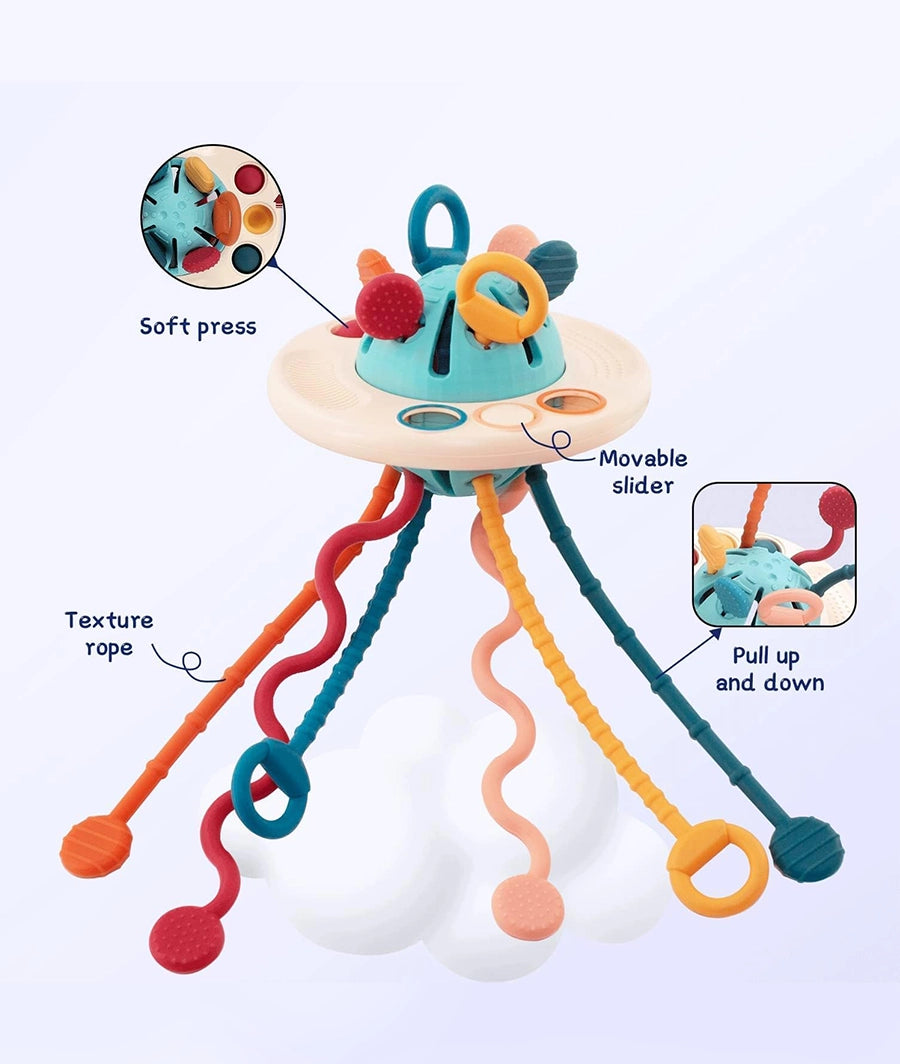 Montessori Toys for 18M+, Food Grade Silicone Pull String Activity Toy 18m+ – Image 2