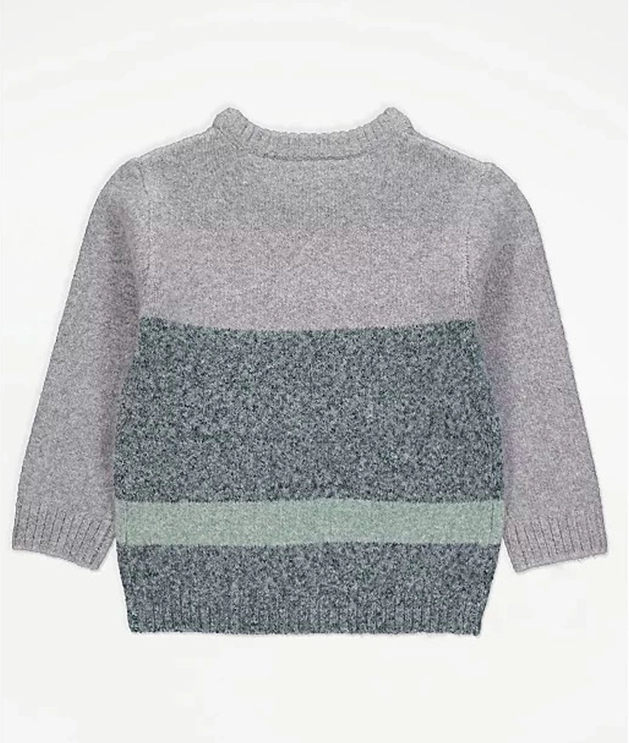 Grey Crocodile Knitted Jumper – Image 2