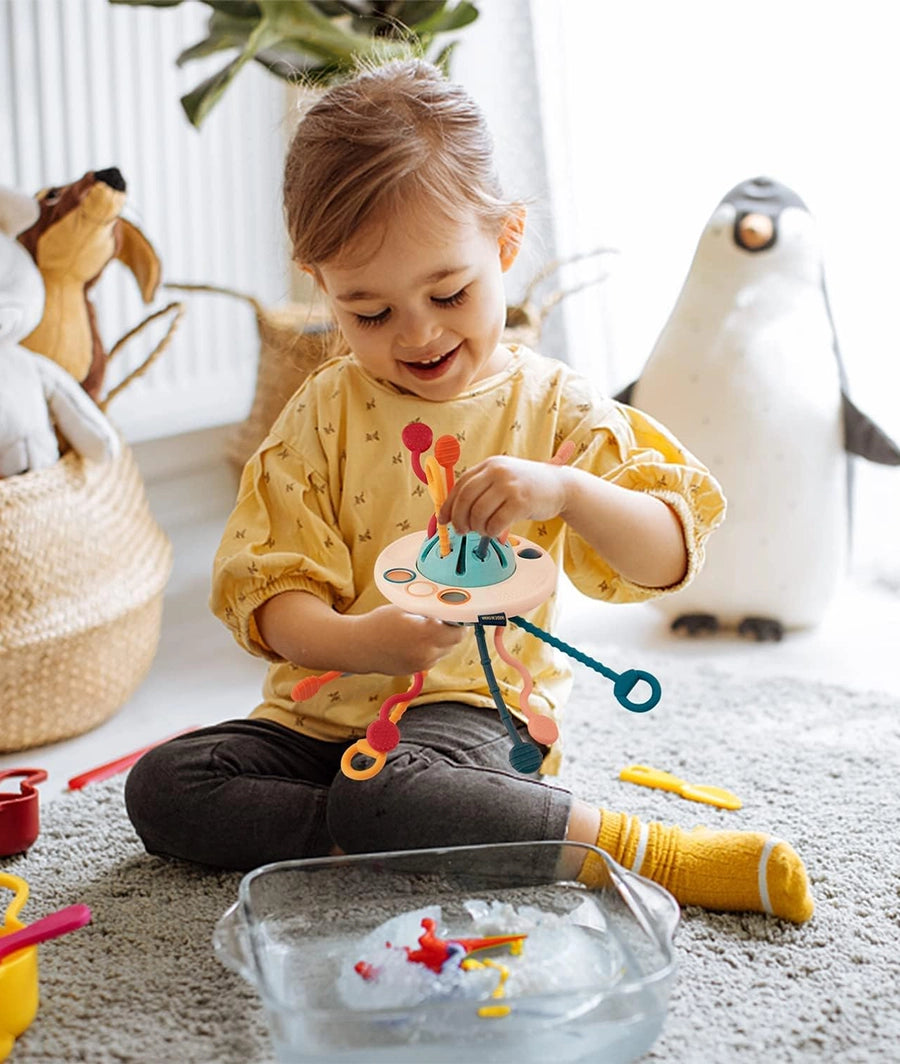 Montessori Toys for 18M+, Food Grade Silicone Pull String Activity Toy 18m+ – Image 3
