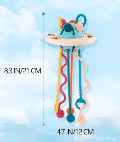 Montessori Toys for 18M+, Food Grade Silicone Pull String Activity Toy 18m+ – Image 4