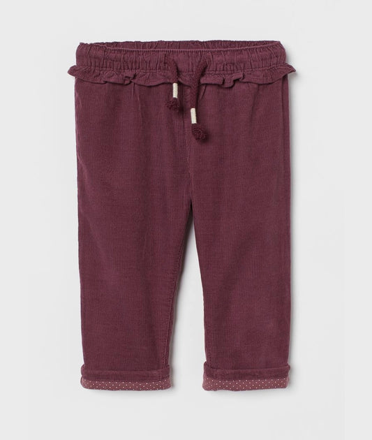Lined corduroy trousers