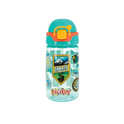 Nuby Thirsty Kids Flip-It Bolt Travel Straw Cup, 415 ml 18+ months