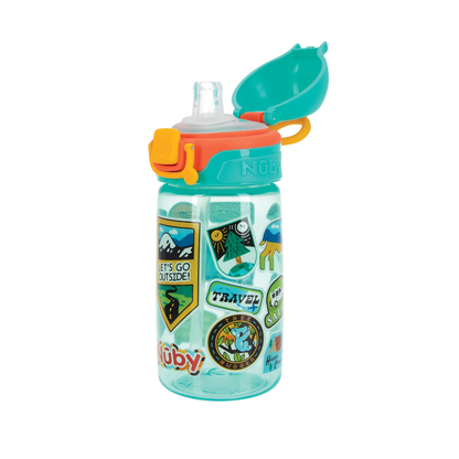 Nuby Thirsty Kids Flip-It Bolt Travel Straw Cup, 415 ml 18+ months