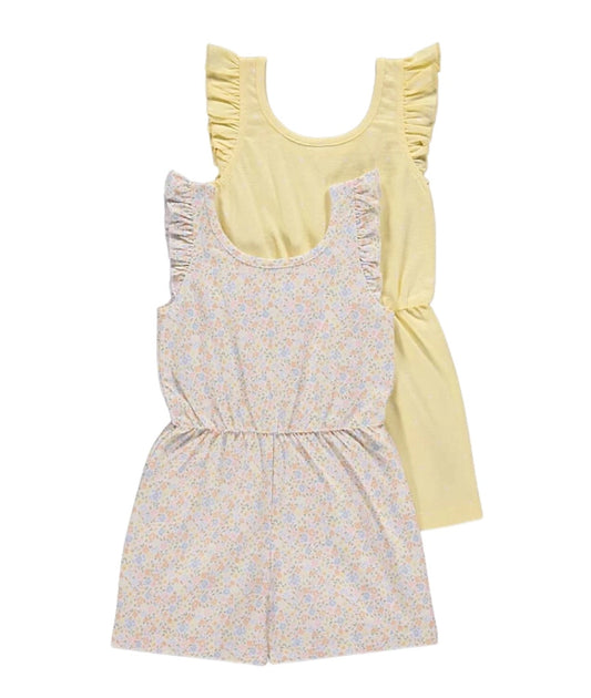 Ditsy Floral and Spot Playsuits 2 Pack
