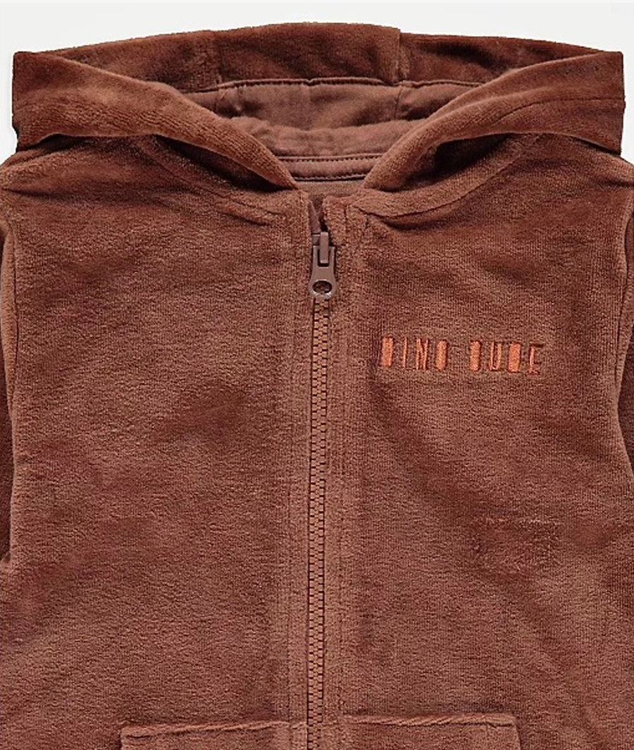 Brown Velour Dinosaur Spike Tracksuit – Image 2