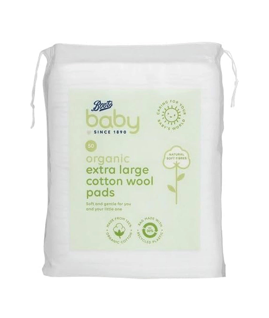 Boots Baby Organic Extra Large Cotton Pads 50's