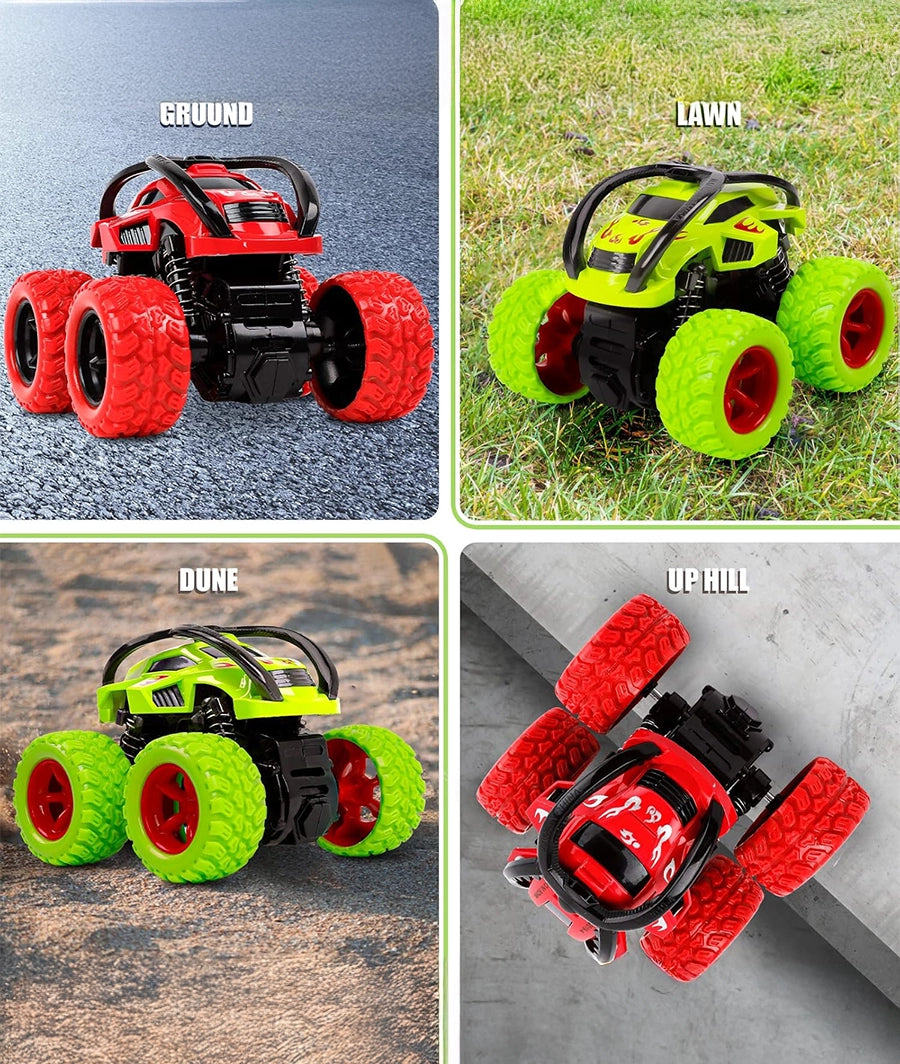 Monster Trucks, Pull Back Car Toys 360° Rotation(per piece) 2 year + – Image 2